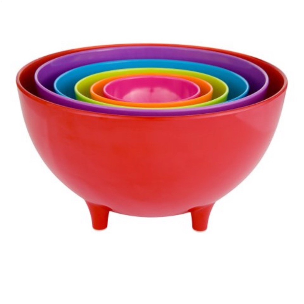 🗽Zak! Designs Mixing Bowl (Red) with Feet (1)